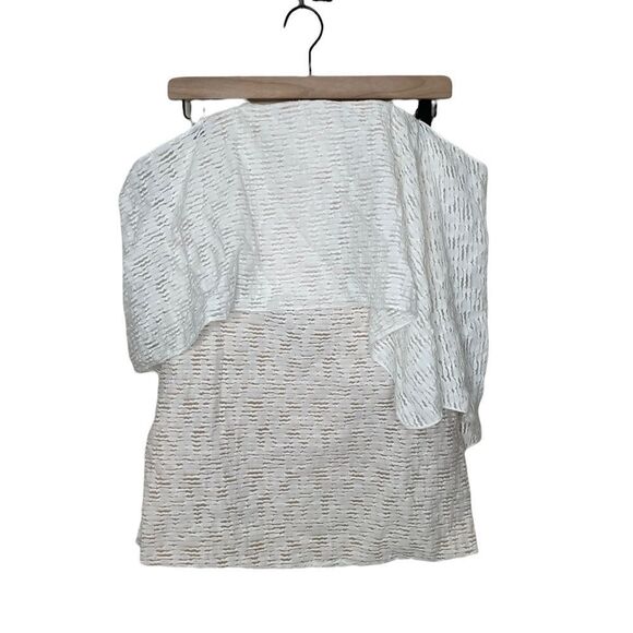 NWT Prabal Gurung Off-The-Shoulder Fold-Over Tunic Blouse, Porcelain - Picture 3 of 7